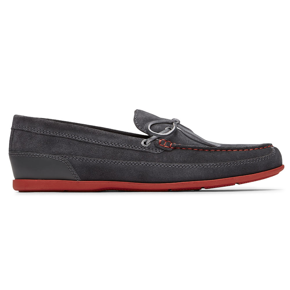 Rockport Singapore Mens Loafers - Malcom Tie Dark Grey - RZ6543012